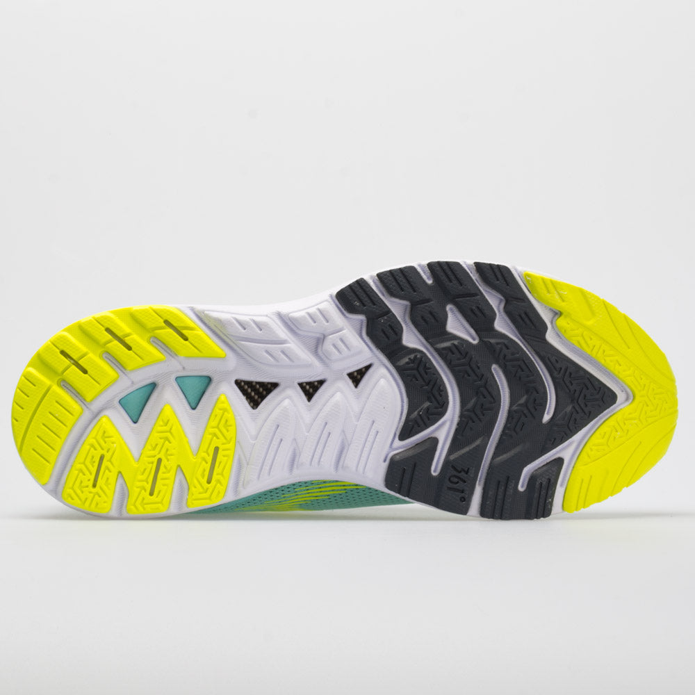 361 Meraki 2 Women's running shoe in Aruba Blue/Ebony, heel view