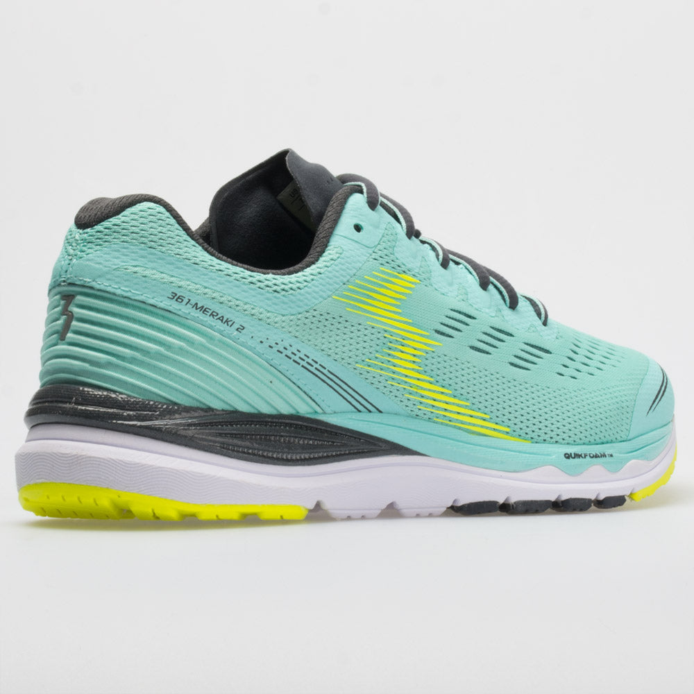 361 Meraki 2 Women's running shoe in Aruba Blue/Ebony, pair view