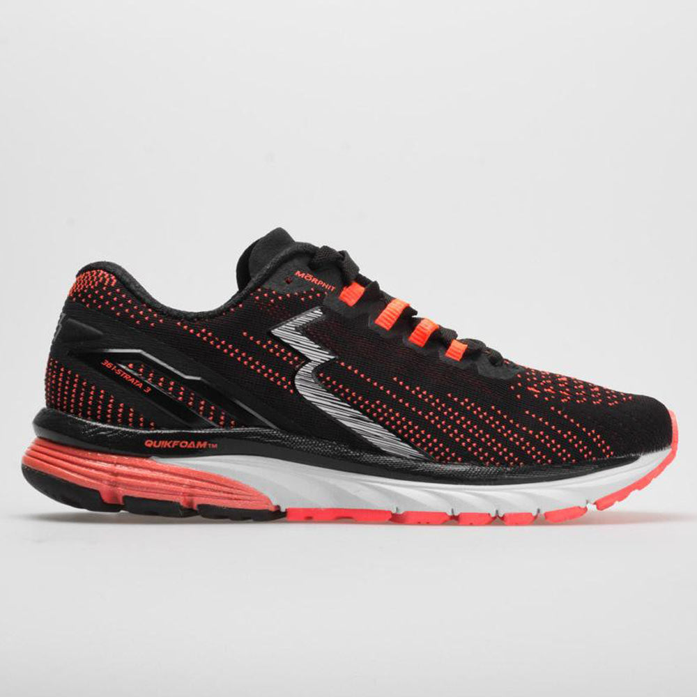 361 Strata 3 Women's running shoe in Black/Hazard, side view