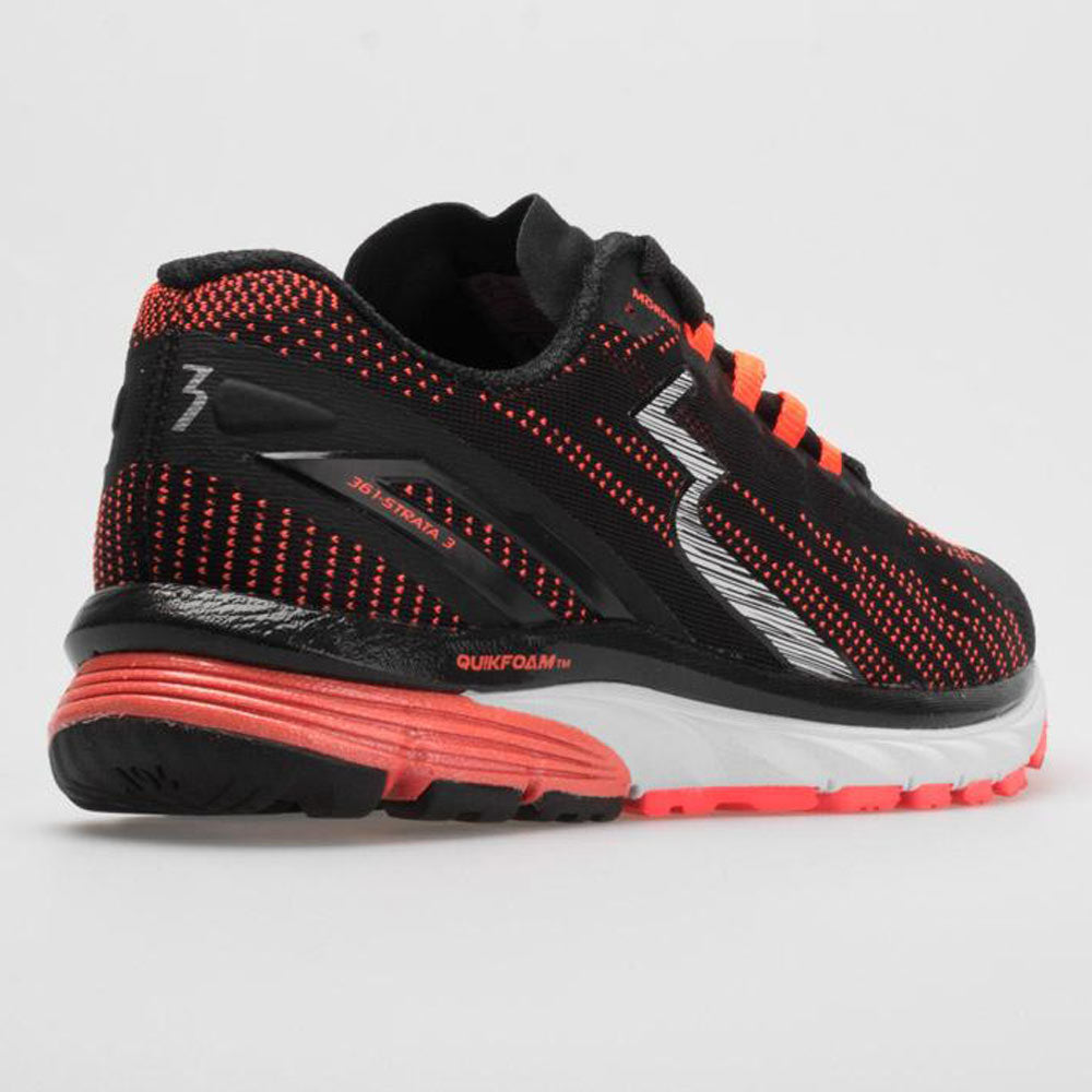 361 Strata 3 Women's running shoe in Black/Hazard, pair view
