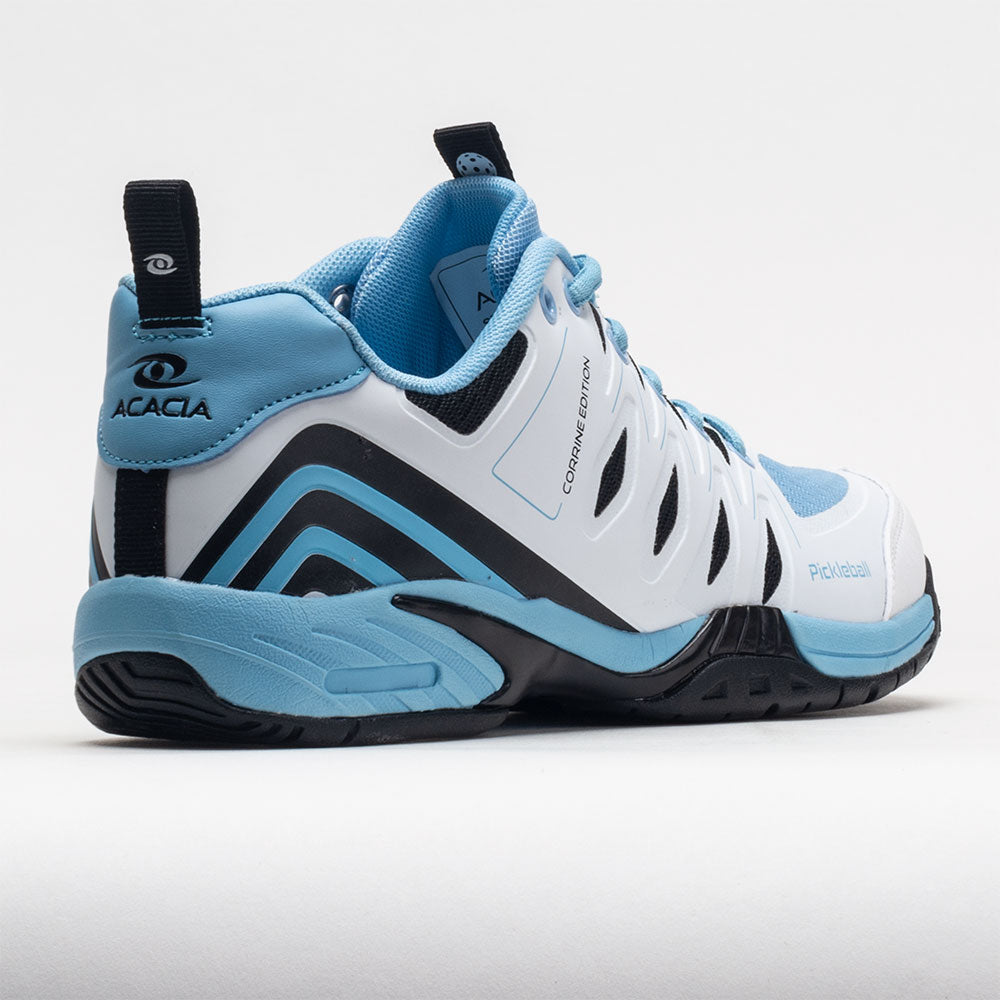 Acacia Corrine Carr Signature Edition pickleball shoe in Light Blue/Black/White, pair view