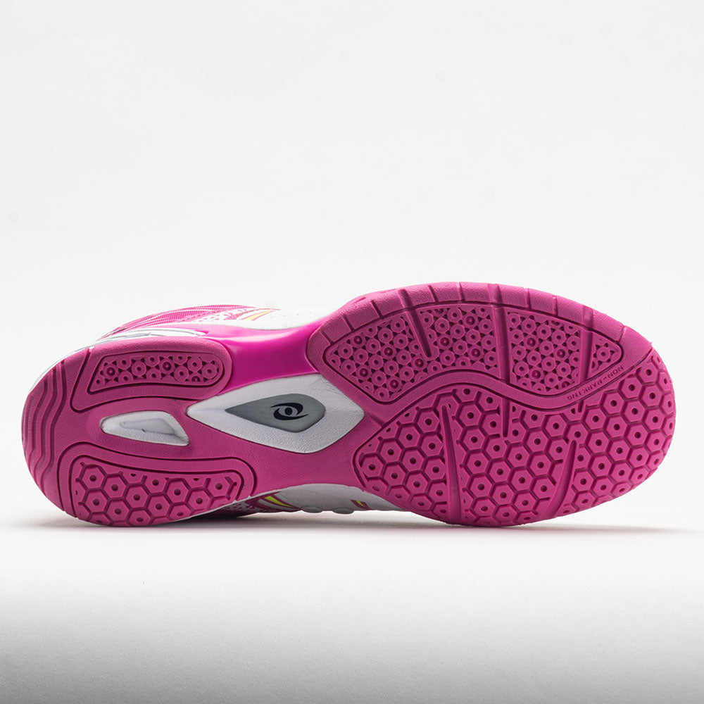 Acacia Dinkshot II Women's pickleball shoe in Pink, heel view